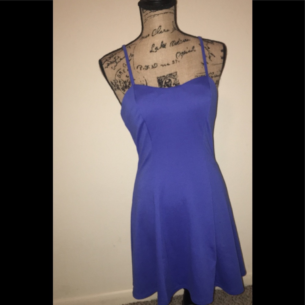 Blue mini dress